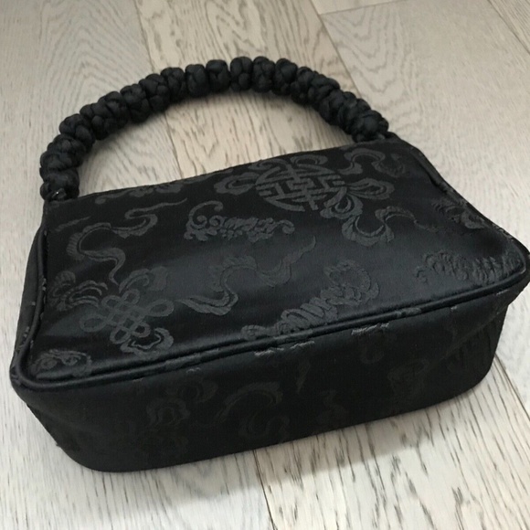 Shanghai Tang Small Silk Knots Braided Handle Handbag Purse - Picture 3 of 8